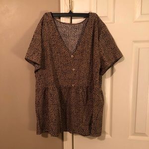 Shein Plus Size Cheetah Print Blouse!
